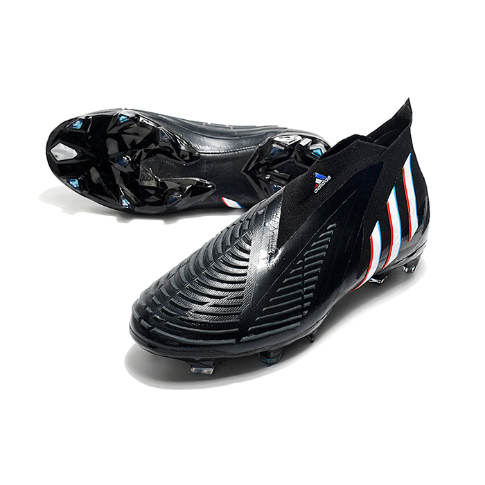 Predator Edge+ FG Soccer Shoes-Black/White-9771315