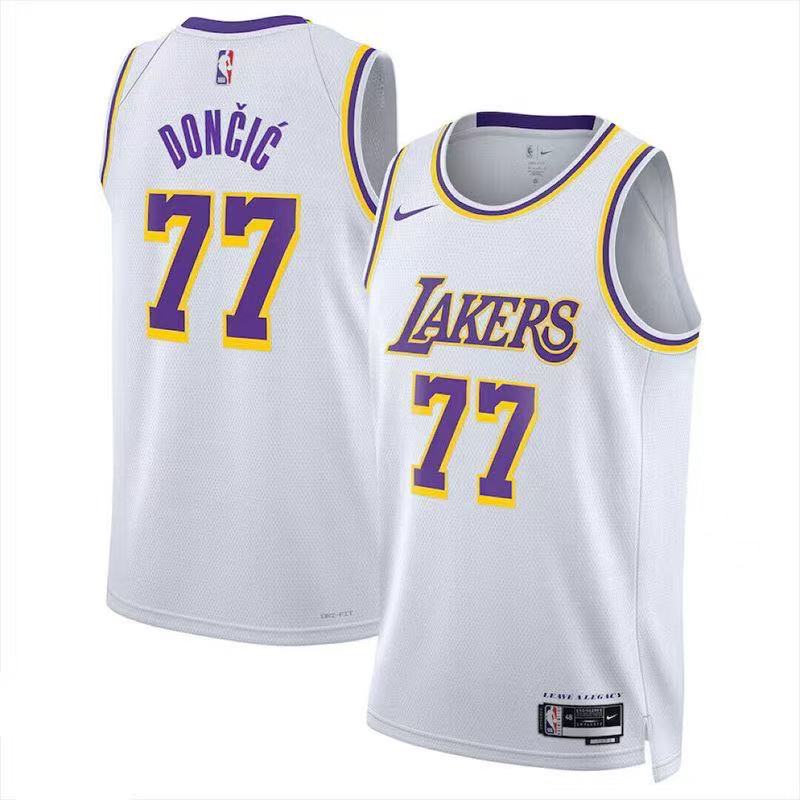24-25 LAKERS DONGIG #77 White City Edition Top Quality Hot Pressing NBA Jersey