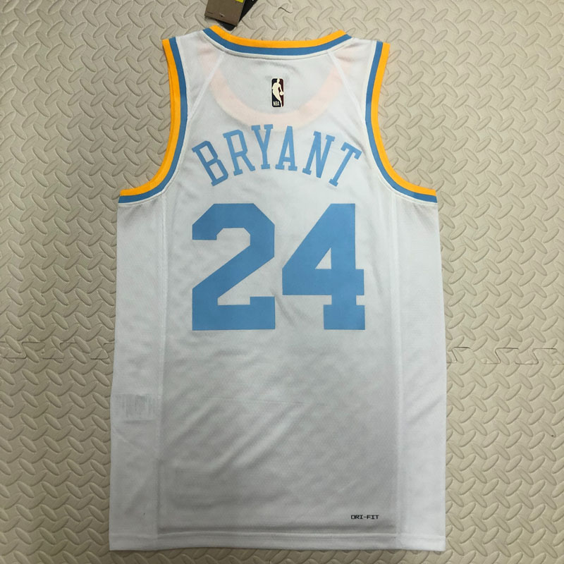 22-23 LAKERS BRYANT #24 White Top Quality Hot P...