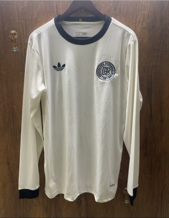 24-25 Germany White 125th Anniversary  Long sleeve Version Soccer Jersey