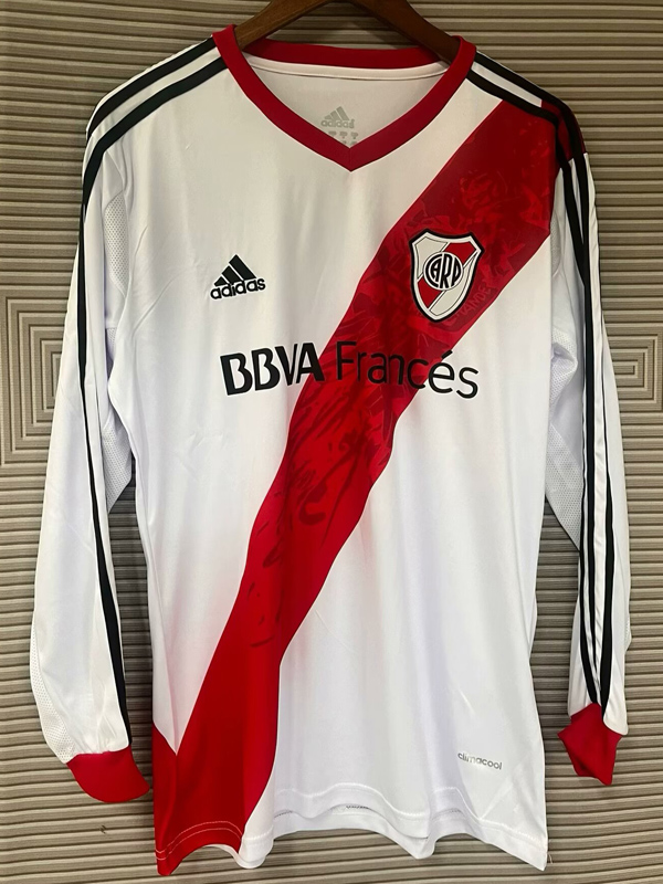 2013-2014 River Plate Home Long Sleeve Retro Soccer Jersey (长袖)