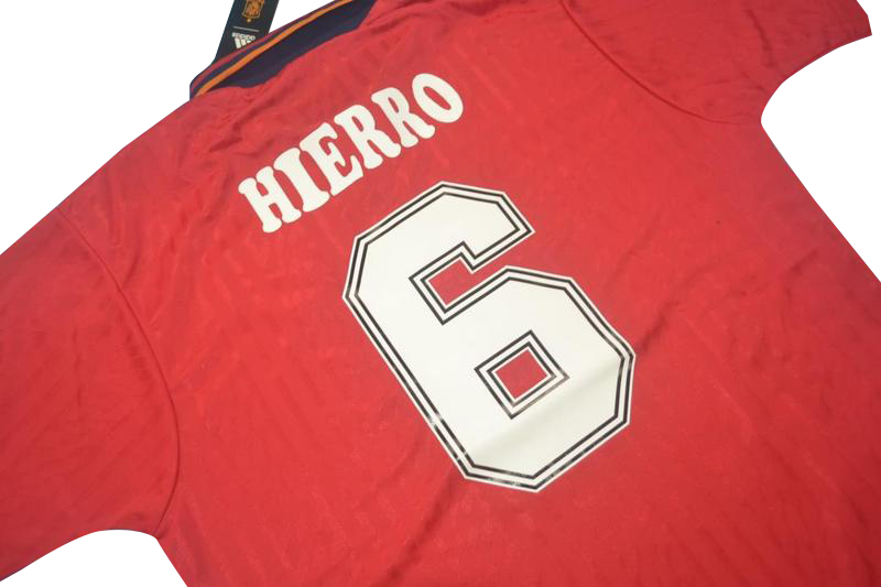 1994 Spain Home Red Retro Soccer Jersey