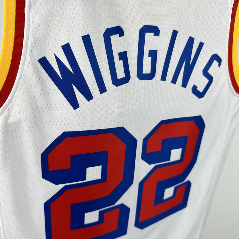 24-25 WARRIORS WIGGINS #22 White Retro Top Quality Hot Pressing NBA Jersey