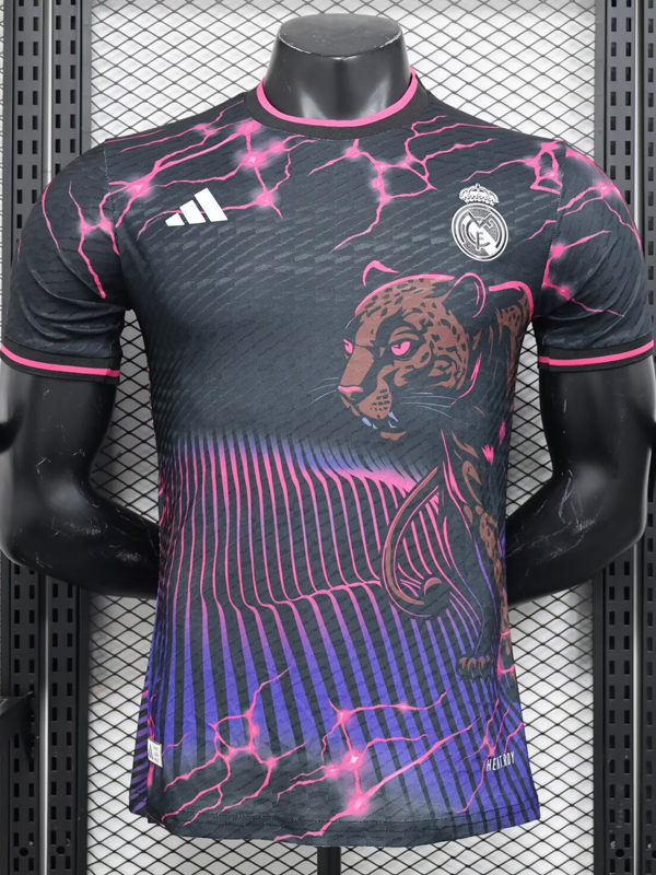 24-25 RMA Black Special Edition Player Version Soccer Jersey #豹