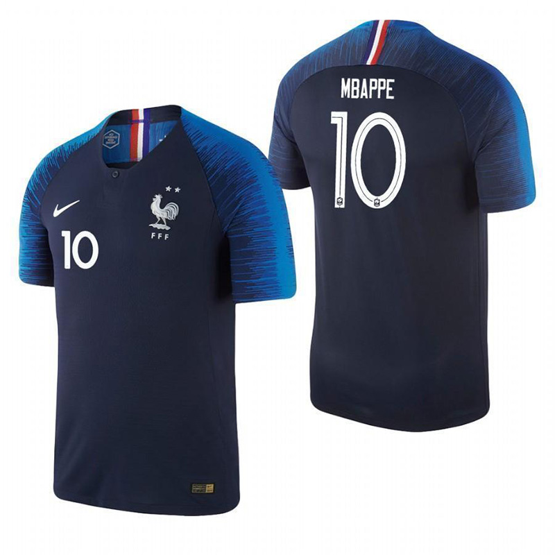 2018 France Home Retro Soccer Jersey