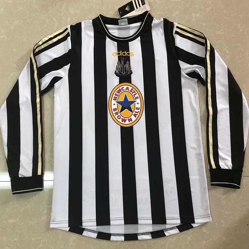 1997-1999 Newcastle Home Long Sleeve Retro Socc...