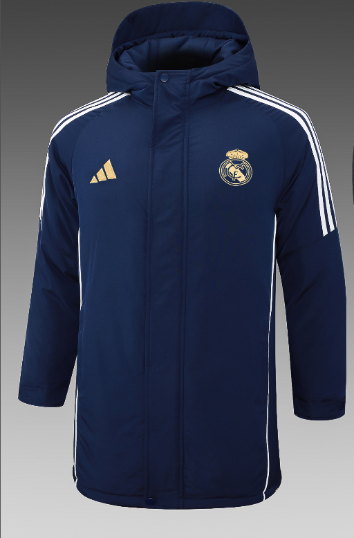 24-25 RMA Royal Blue Hooded Windbreaker Fabric Cotton Coat #G210(金标)