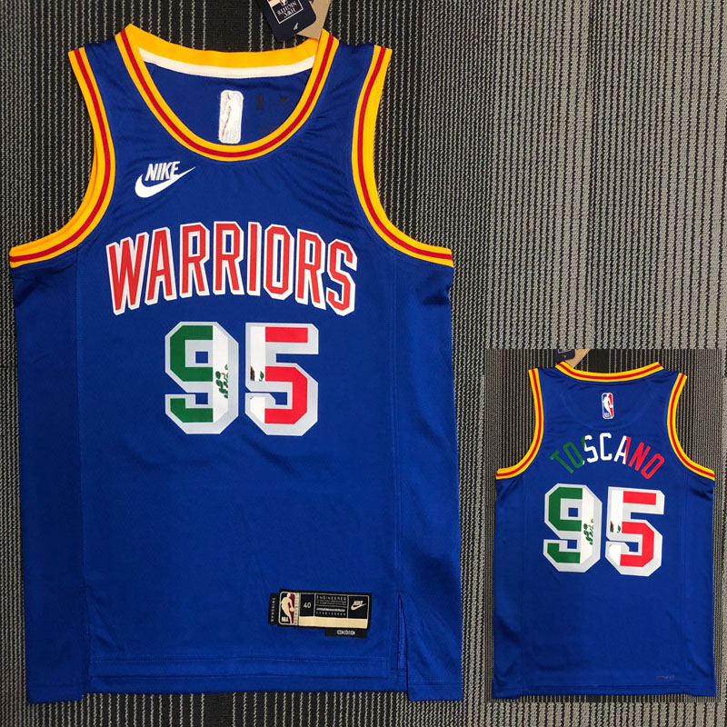 Warriors TOSCANO #95 'Mexico' Blue 75th Anniver...