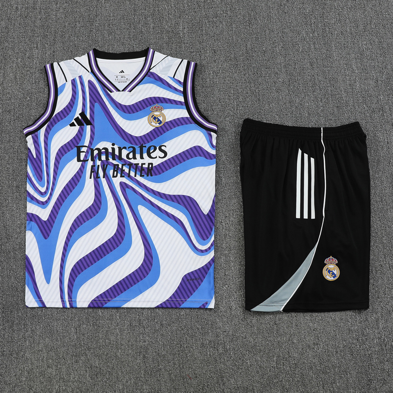 25-26 RMA White blue Tank top and shorts suit