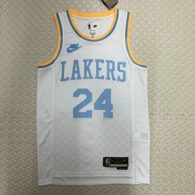 22-23 LAKERS BRYANT #24 White Top Quality Hot P...