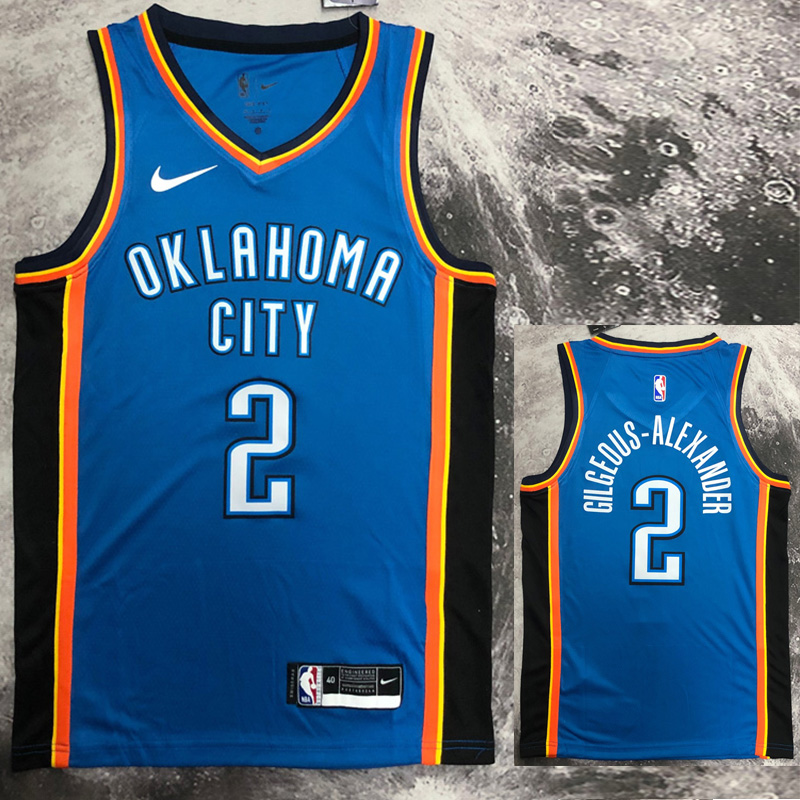 OKC GILGEOUS-ALEXANDER #2 Blue Top Quality Hot ...