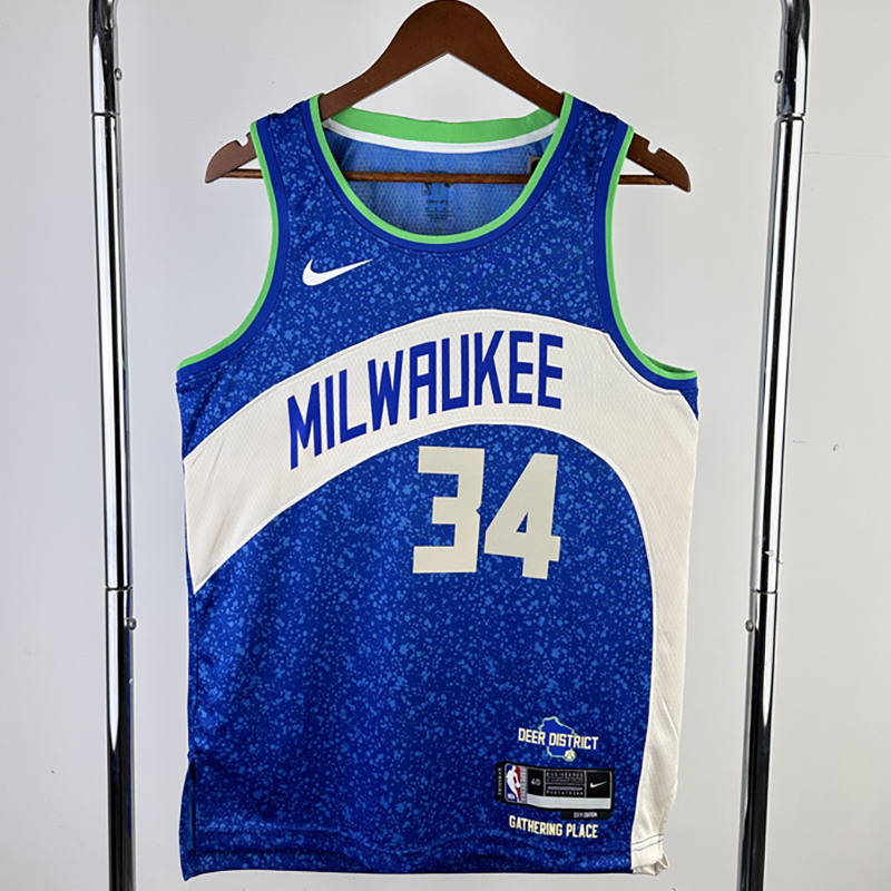 23-24 BUCKS ANTETOKOUNMPO #34 Blue City Edition...