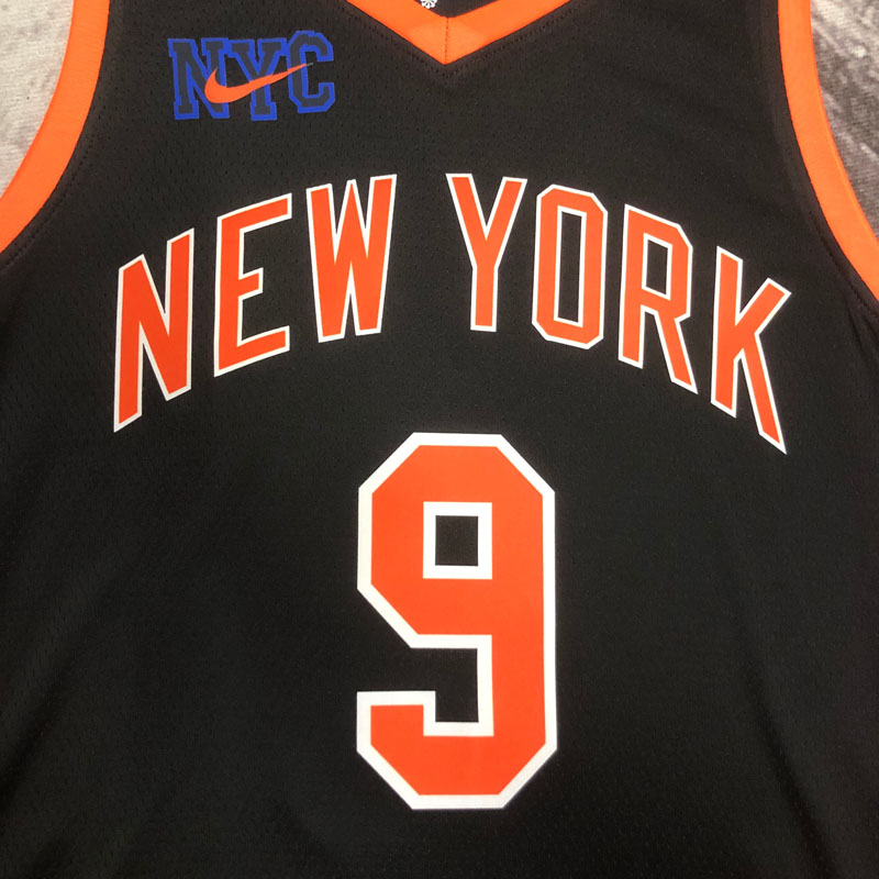 22-23 KNICKS BARRETT #9 Black City Edition Top ...