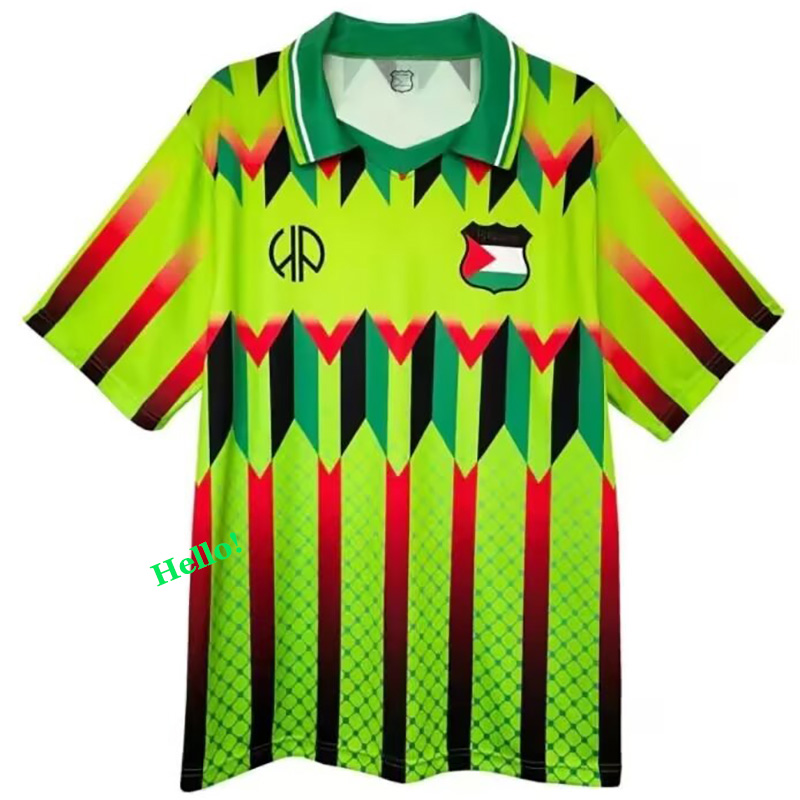 Palestina FC Green Red Retro Soccer Jersey