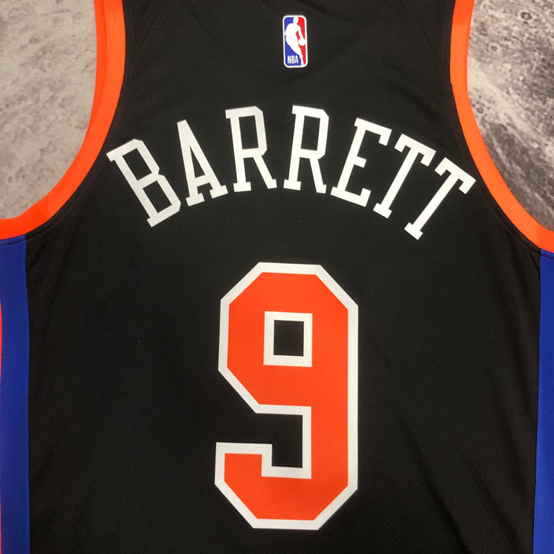 22-23 KNICKS BARRETT #9 Black City Edition Top ...