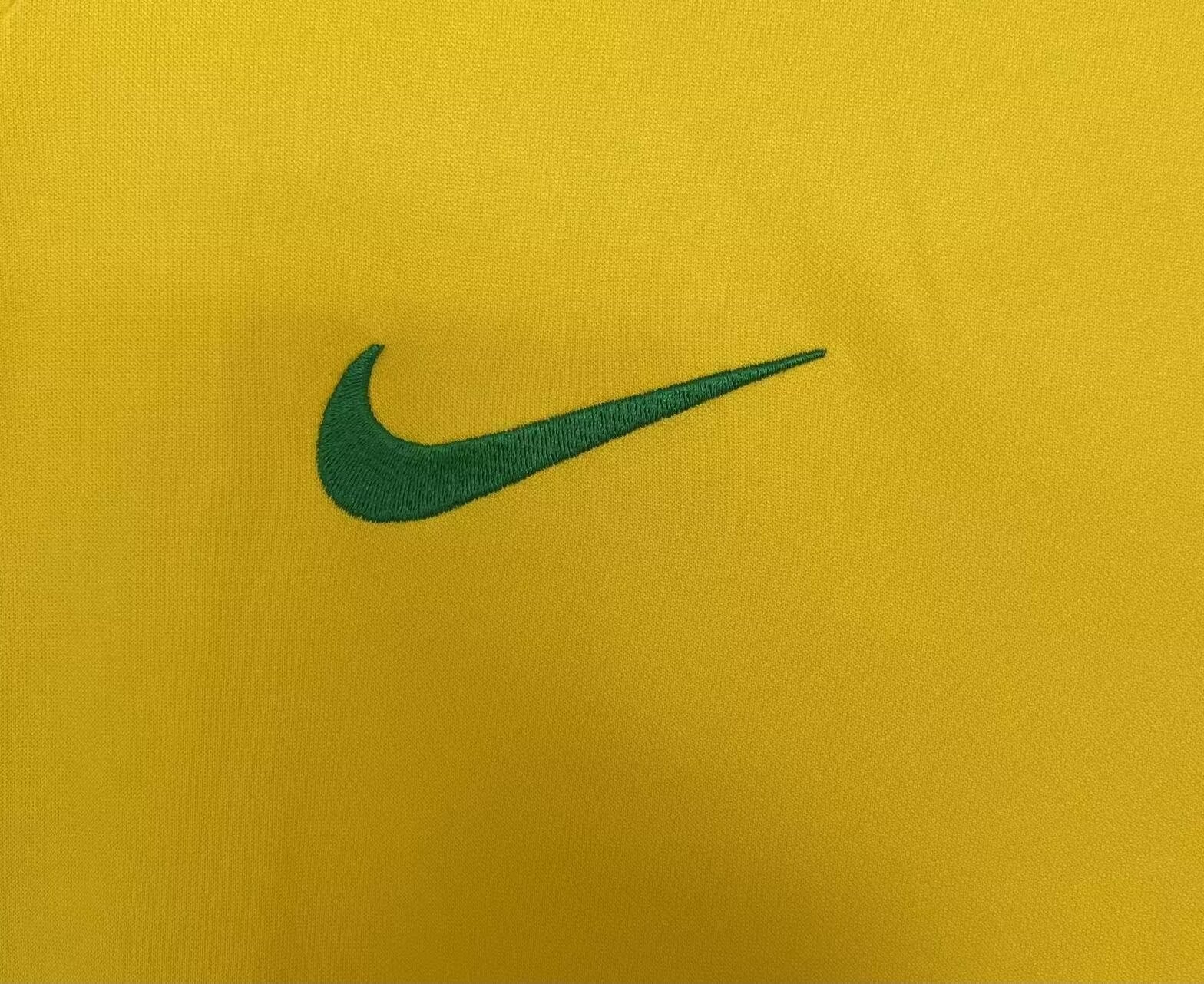 2002 Brazil Home Long Sleeve Retro Soccer Jersey (长袖