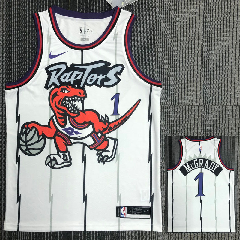 Raptors McGRADY #1 White Retro Top Quality Hot ...