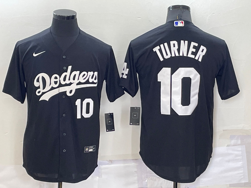 2022 Men's Los Angeles Dodgers TURNER 10 black MLB Jersey