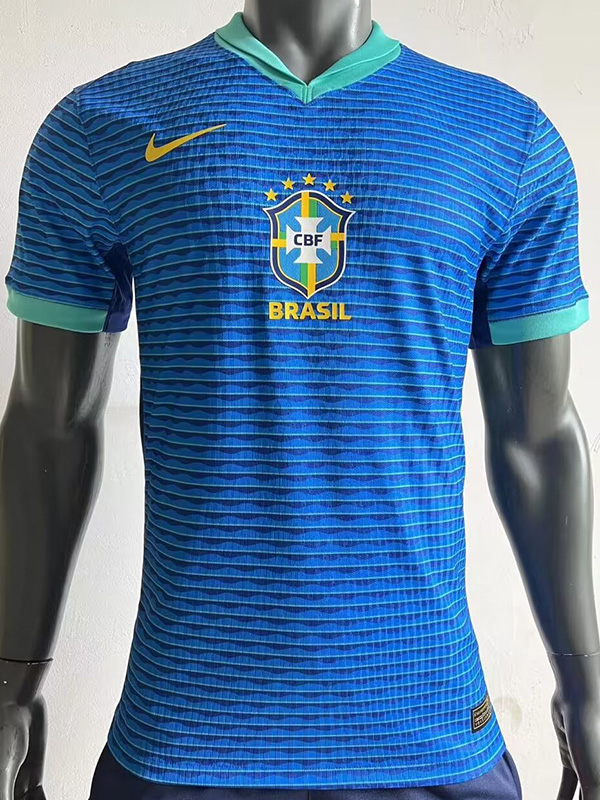 2024 Brazil Away Player Version Soccer Jersey