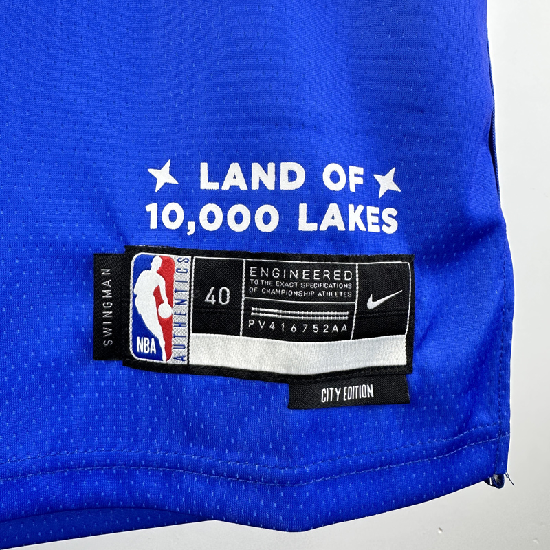 23-24 Timberwolves ROSE #25 Blue City Edition T...