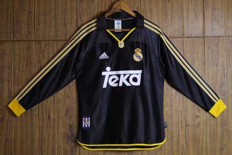 1998-2000 RMA Away Long Sleeve Retro Soccer Jer...