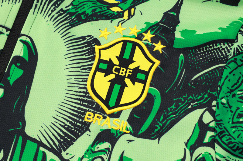 24-25 Brazil Green Jacket Tracksuit #A810(喷墨)