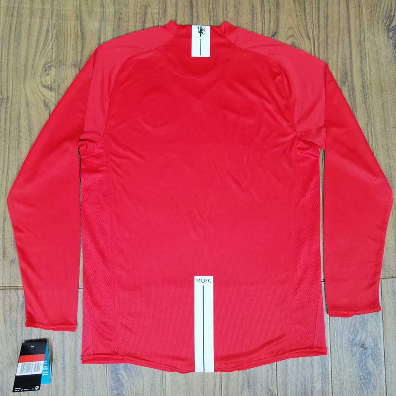 2007-2008 Man Utd Home long sleeve Retro soccer...
