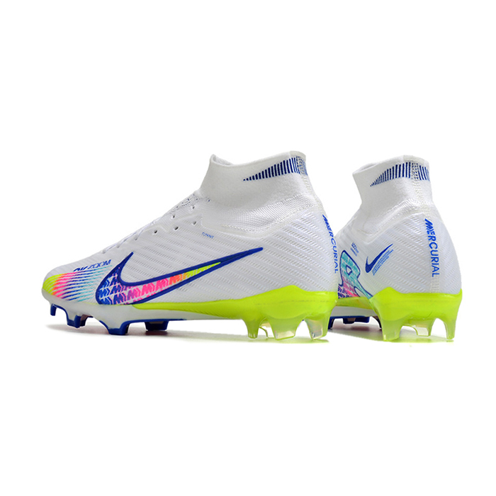 Air Zoom Mercurial Superfly IX Elite FG Lucent Pack High Soccer Shoes-White/Blue-2627122