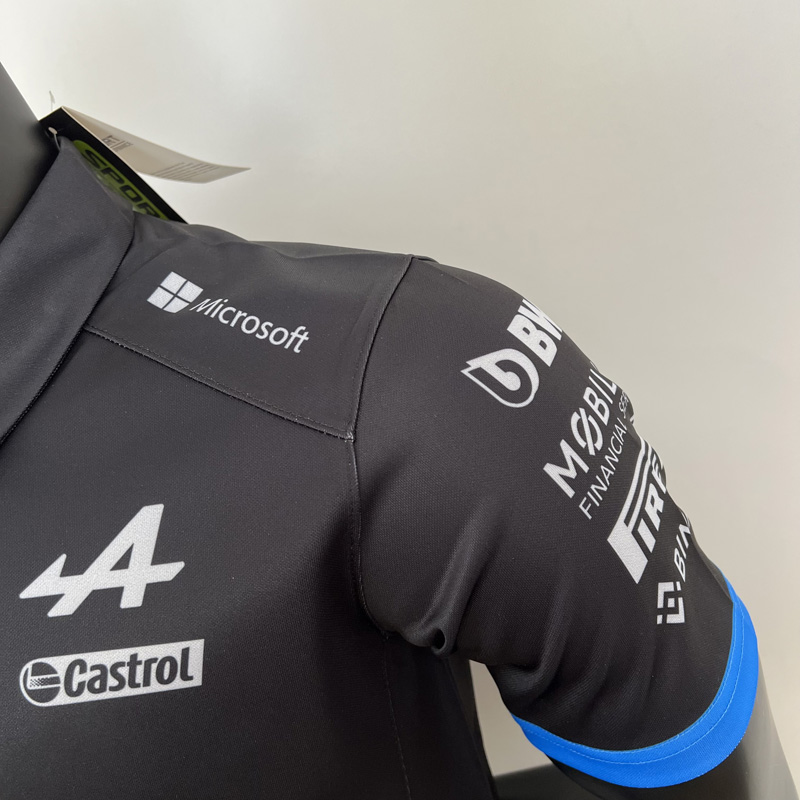 2023 F1 ALPINE Black Polo Racing Suit(有领)