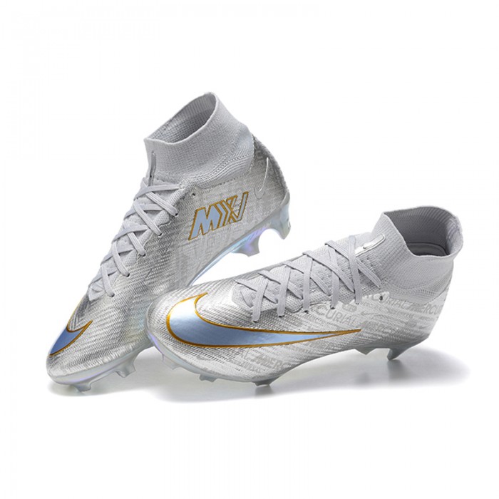 Zoom Vapor 15 Elite SE FG High Soccer Shoes-Gray/Blue-1854918