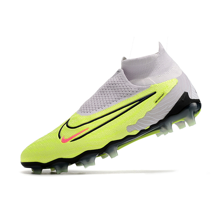 Phantom GX Elite FG High Soccer Shoes-Green/Gray-8652591