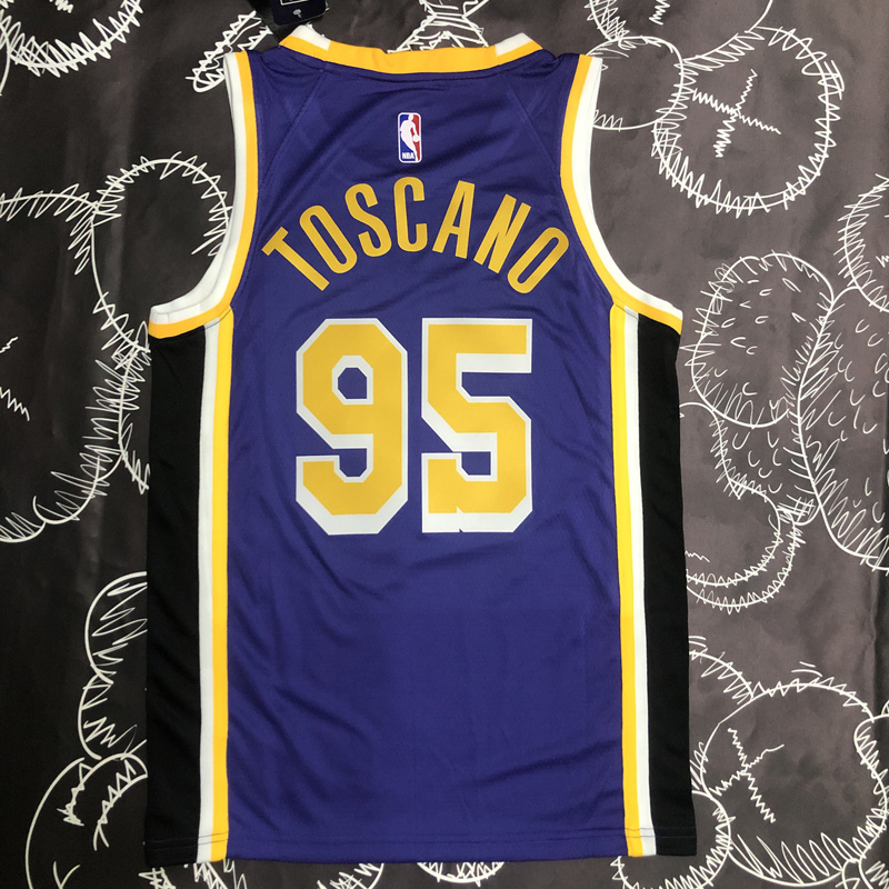 LAKERS TOSCAN #95 Purple Top Quality Hot Pressi...