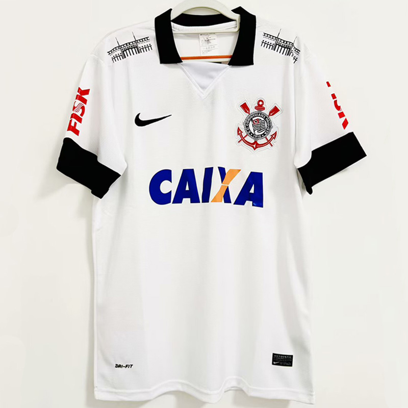 2013 Corinthians Home Retro Soccer Jersey