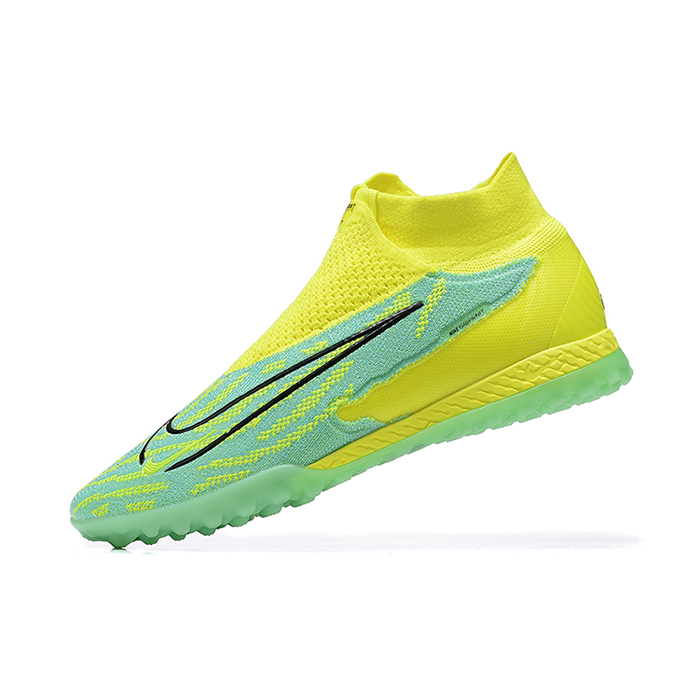 Phantom GX Elite DF Link TF High Soccer Shoes-Green/Yellow-726466
