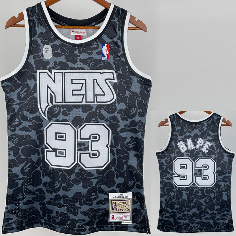 2023 NETS & BAPE #93 Black Top Quality Hot Pres...