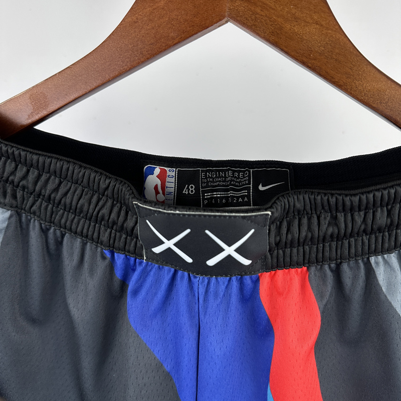 23-24 NETS Black City Edition Top Quality NBA Pants (涂鸦)