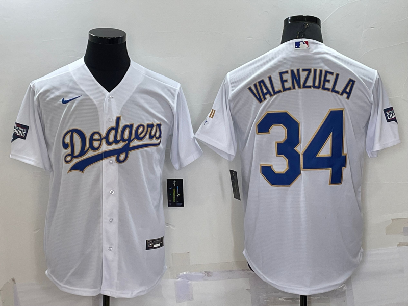 2022 Men's Los Angeles Dodgers 34 white MLB Jersey