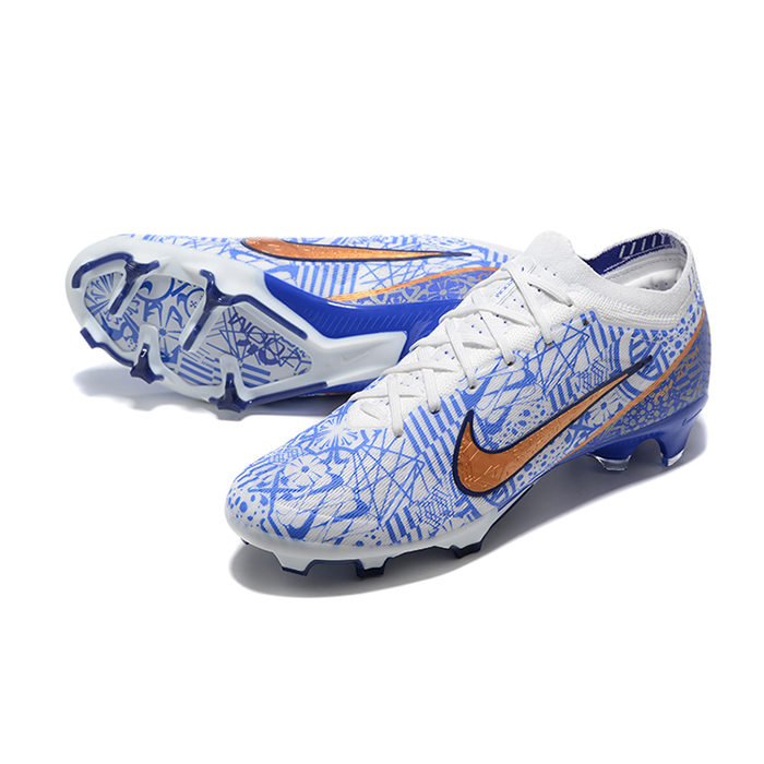 Air Zoom Mercurial Vapor XV Elite FG High Soccer Shoes-White/Blue-3537771