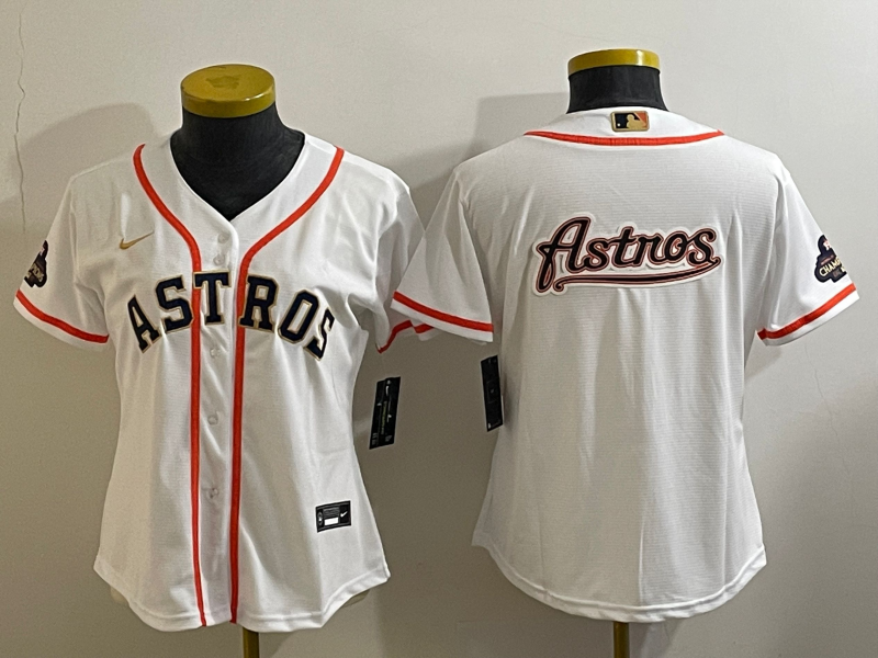 Houston Astros Women's champions second generation baseball jersey