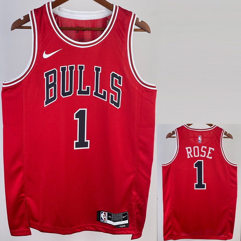 22-23 BULLS ROSE #1 Red Top Quality Hot Pressin...