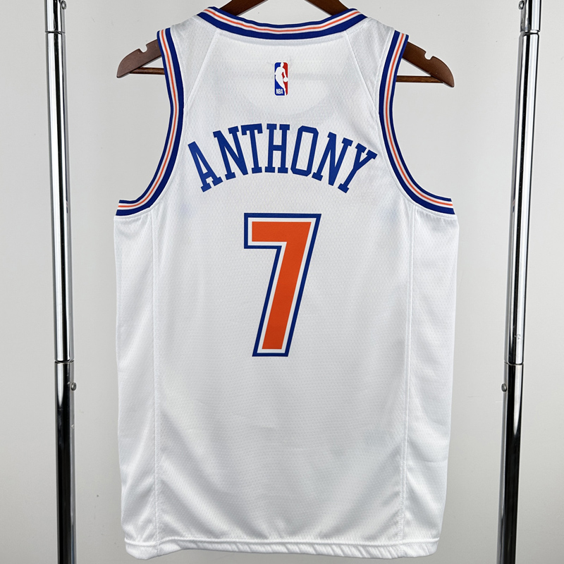 2018-19 KNICKS ANTHONY #7 White Top Quality Hot Pressing NBA Jersey