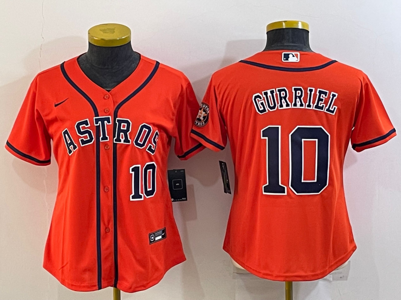 Houston Astros Women's baseball jersey GURRIEL 10 fans edition