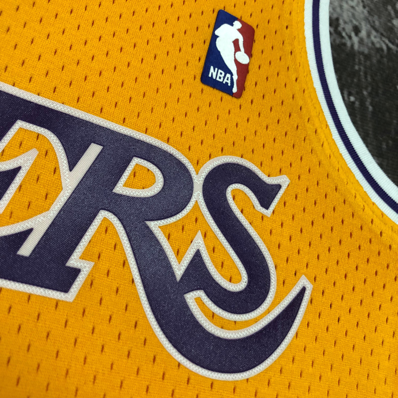 1997 LAKERS O’NEAL #34 Yellow Retro Top Quality...