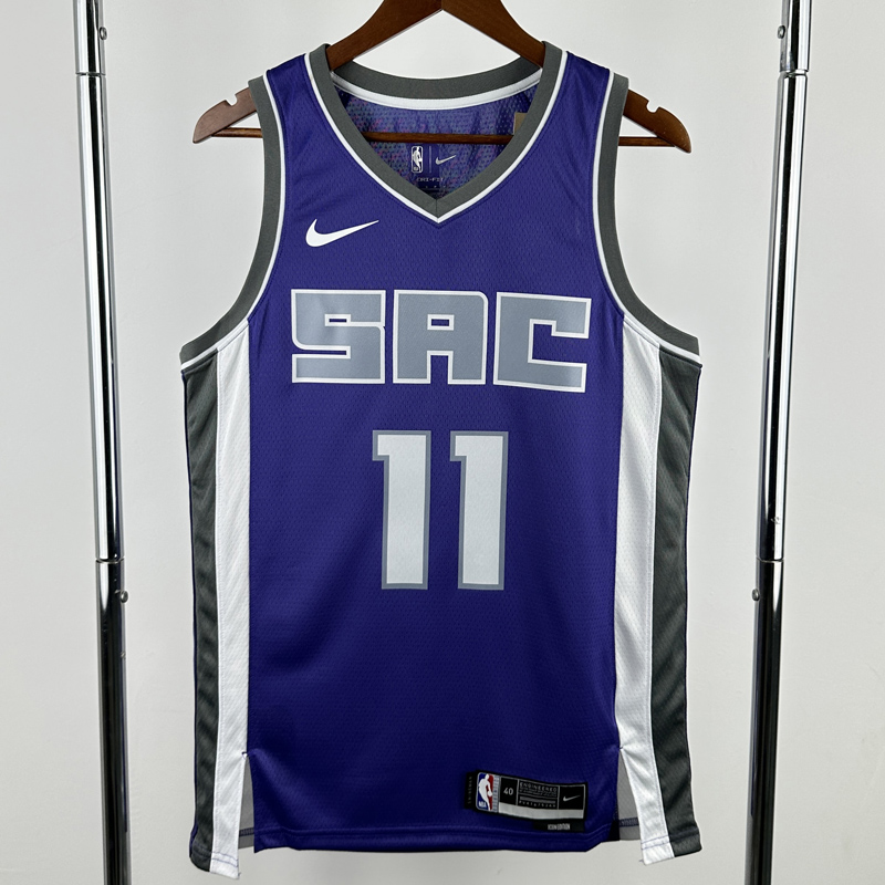 22-23 Kings SABONIS #11 Purple Top Quality Hot Pressing NBA Jersey