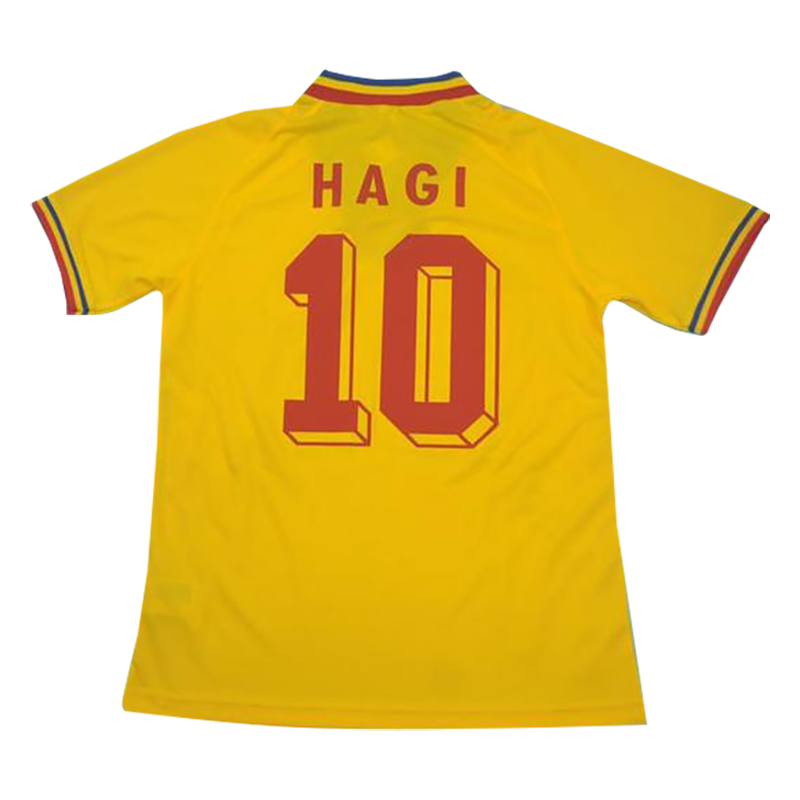 1994 Romania Yellow Retro Soccer Jersey
