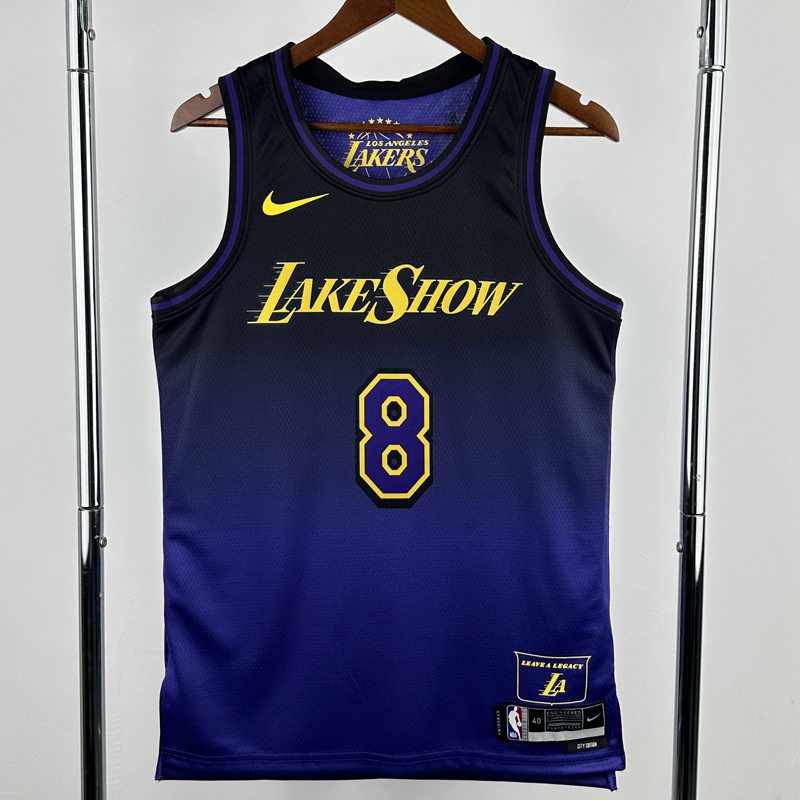 24-25 LAKERS BRYANT #8 Royal blue City Edition Top Quality Hot Pressing NBA Jersey