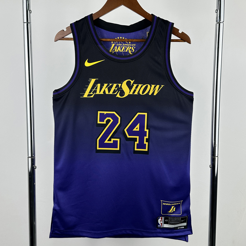 24-25 LAKERS BRYANT #24 Royal blue City Edition Top Quality Hot Pressing NBA Jersey