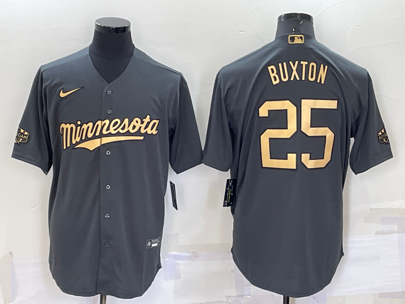 2022 Men's Minnesota Twins Buxton 25 black MLB Jersey