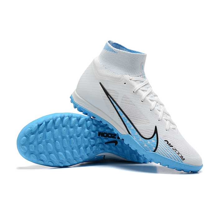 Superfly 8 Academy TF High Soccer Shoes-White/Blue-614383