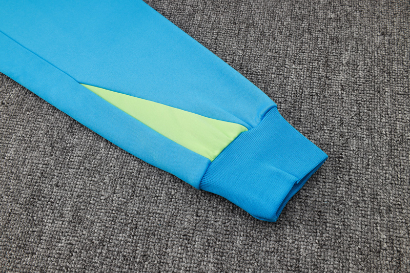 24-25 Brazil Lake blue Hoodie Half Pull Tracksuit #F567半拉连帽